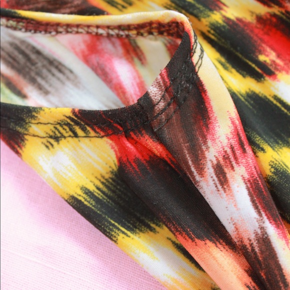 y2k Black/Red Fire Cheetah Print Ruched Tank Top - Picture 6 of 8